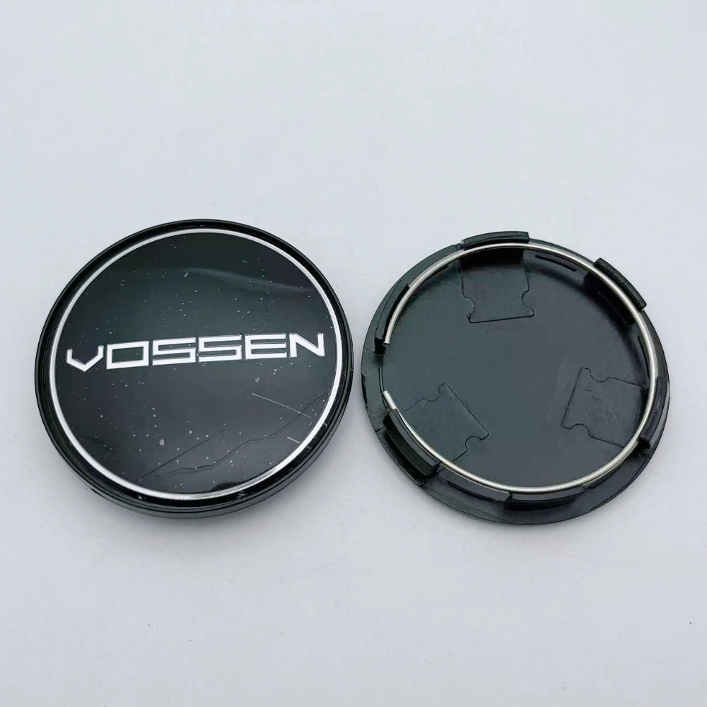 4pcs/set 68mm ( Clips 62mm ) Car Wheel Center Caps Rim Hub Dust Cover Wheel Hubcaps Vossen Logo Emblem Badge Car Accessories