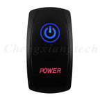 Waterproof 5 Pins SPST On/Off Rocker Switch Blue & Red Led 20A/12V 10A/24V Toggle Switch GPS for Cars,Trucks, RVs, Boats