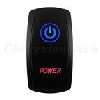 Waterproof 5 Pins SPST On/Off Rocker Switch Blue & Red Led 20A/12V 10A/24V Toggle Switch GPS for Cars,Trucks, RVs, Boats