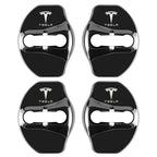4pcs Metal Auto Door Lock Protective Cover Car Styling auto Accessaries sticker For Tesla model 3 model X Y