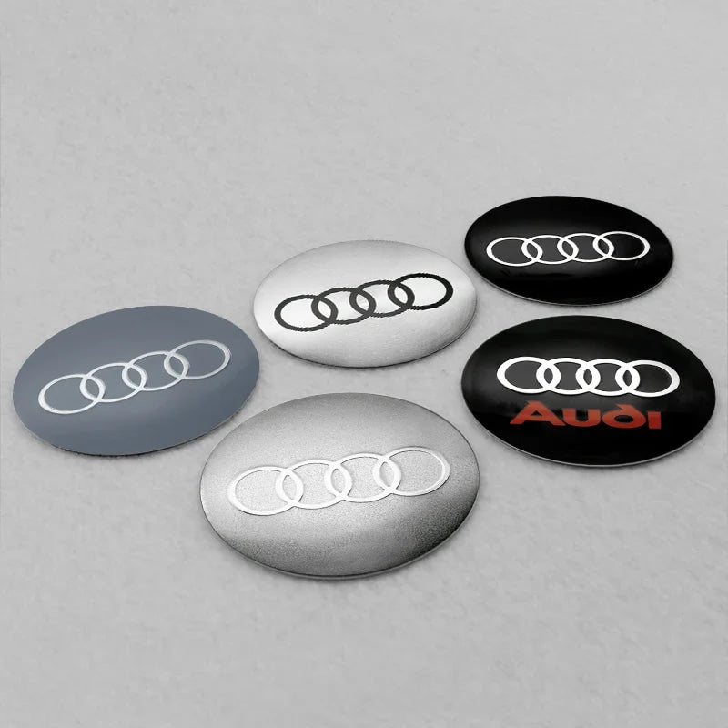 4Pc 56mm Car Wheel Center Hub Cap Rim Cover Emblem Stickers For Audi sline Rs A4 B7 B8 B9 A3 8P 8L 8V A5 A6 C6 C5 C7 A1 A7 A8 Q2