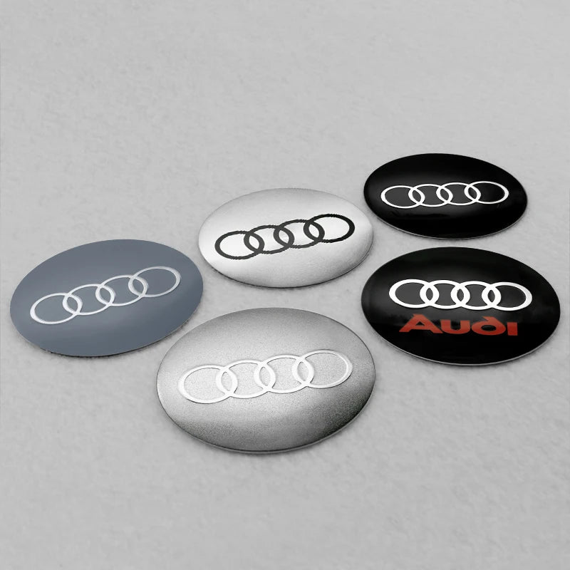 4Pc 56mm Car Wheel Center Hub Cap Rim Cover Emblem Stickers For Audi sline Rs A4 B7 B8 B9 A3 8P 8L 8V A5 A6 C6 C5 C7 A1 A7 A8 Q2