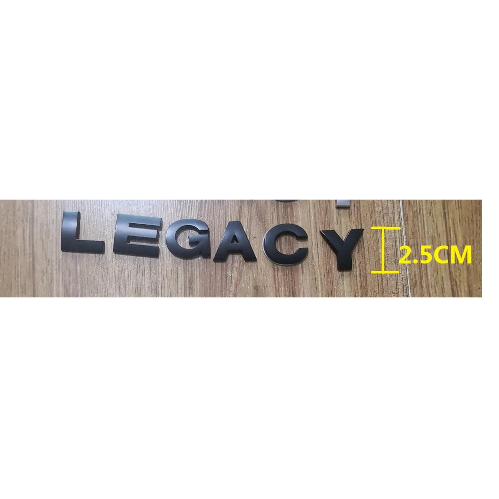 Car Letter Rear Trunk Decals Emblem Badge Sticker Front Engine Cover Sticker Decal Styling For Subaru LEGACY