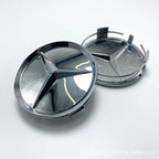 4 pieces 75MM Integrated Black or Silver Star Mercedes Benz Amg C177 W218 Class Wheel Rims Center Hub Caps Auto Accessories
