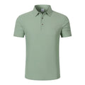 Men's Linen Blend Short Sleeve Polo Shirt Button Placket Chest Patch Breathable Casual Golf Business Work Daily Tops for Men