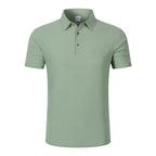Men's Linen Blend Short Sleeve Polo Shirt Button Placket Chest Patch Breathable Casual Golf Business Work Daily Tops for Men