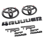 5Pcs ABS OVERLAY car logo Emblem for Toyota 4runner TRD off-road vehicle front grille luggage wing sticker modified accessories