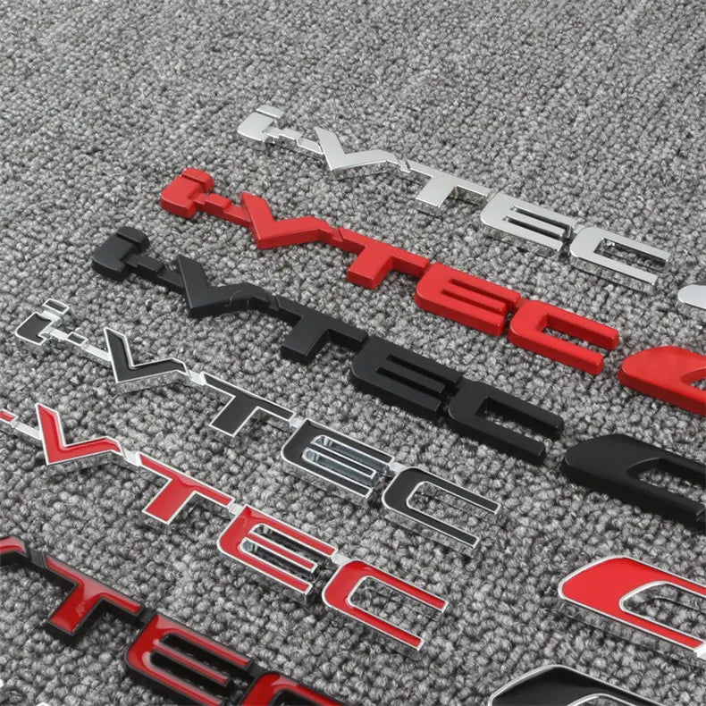 Car Emblem Decals VTEC IVTEC Metal Badge Sticker Accessories For Civic cb400 i-VTEC vfr800 cb750 Accord Odyssey CRV Pilot FIT