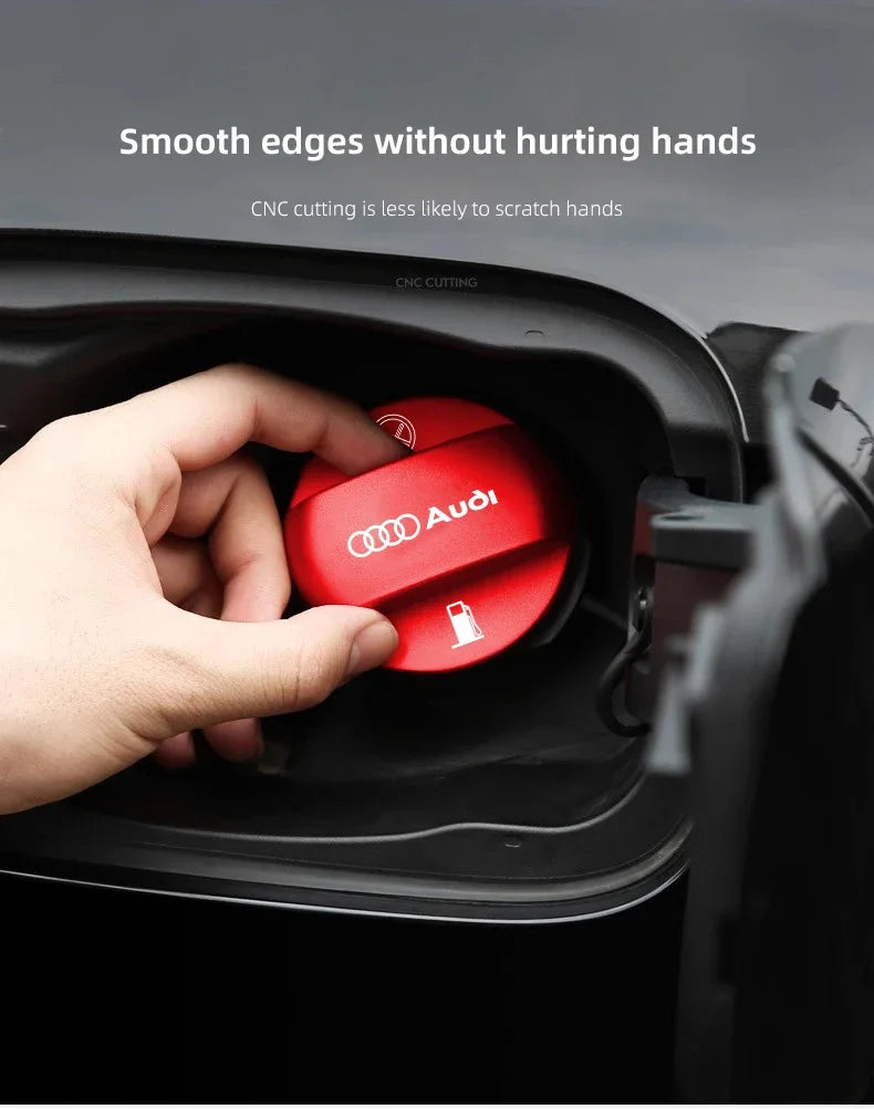Aluminum Alloy Car Badge Fuel Tank Cap Decoration Cover For Audi A3 A1 A4 B9 A5 B7 Q5 Q3 Q2 8i TT Mk1 Mk2 S3 A7 S3 8V 8Y Q4 B9
