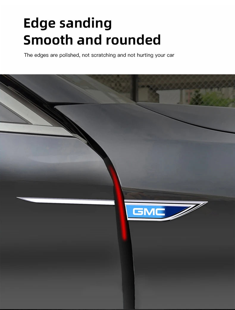 2pcs Car Blade Shape Side Fender Logo Badge Emblem Sticker For GMC Terrain Sierra ornament 1500 Yukon Acadia Savana
