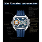 POEDAGAR Top Luxury Men Clock LED Calendar Week Luminous Man Wristwatch Electronic Rectangle Silicone Strap Quartz Men's Watches
