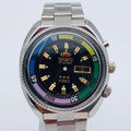 Orient Sea King Automatic Mechanical Men's Watch - Retro Red Dial, Dual Calendar, Colorful Bezel, Waterproof Luminous Timepiece