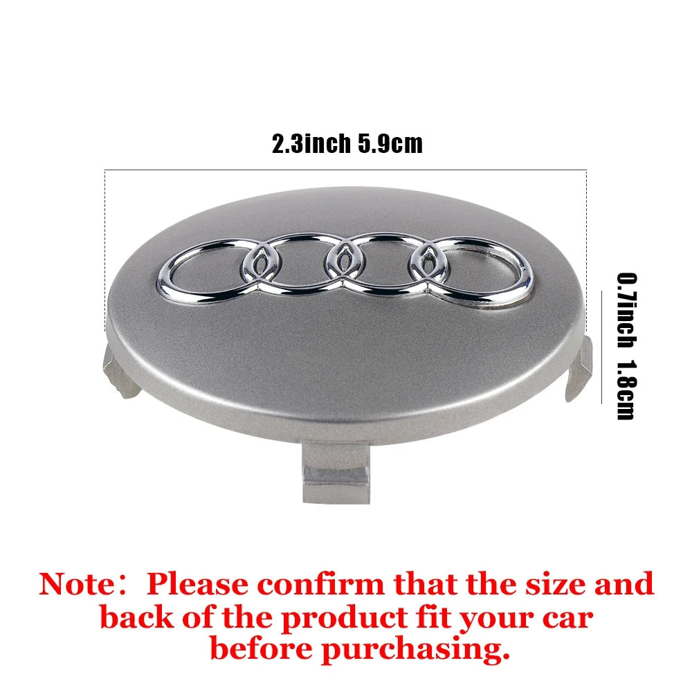 4PCS For Audi Sline TT A1 A2 A3 A4 A5 A6 A7 A8 8P B6 B7 B8 C5 C6 C7 Car Original Wheel Center Cap Hub Covers Badge Decal Sticker