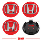 4pcs 56/58/60/69mm Car Wheel Center Hub Caps Accessories For Honda Type R Type S VTEC DOHC Modulo Vezel Legend Si RR Insight