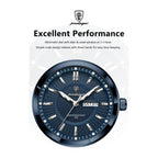 POEDAGAR Sport Original Men Clock Quartz Date Week Luxury Man Wristwatch Waterproof Luminous Stainless Steel Men's Watches Reloj