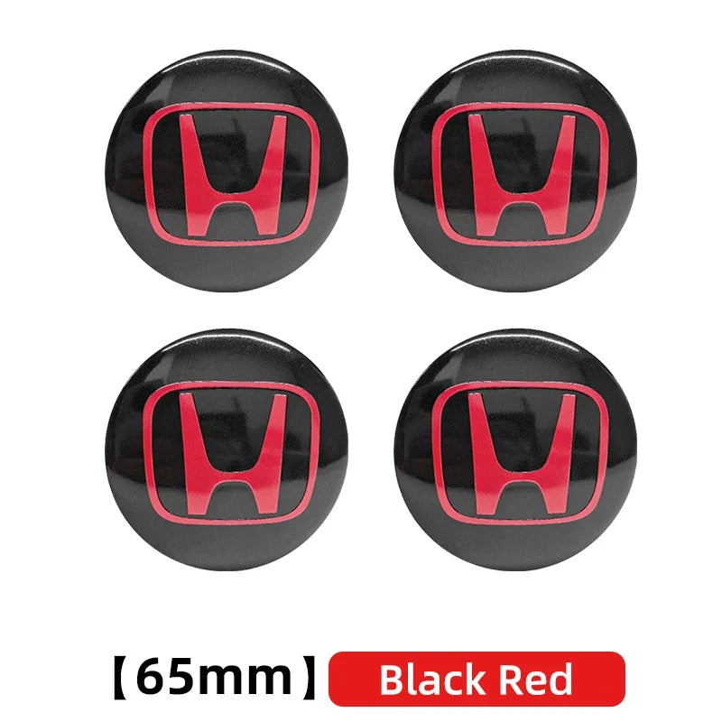 4pcs 56mm 60mm 65mm Car Wheel Hub Centre Cap Badge Emblem Hub Center Cover Car Sticker for Honda Civic Accord Cr-v Fit Crosstour