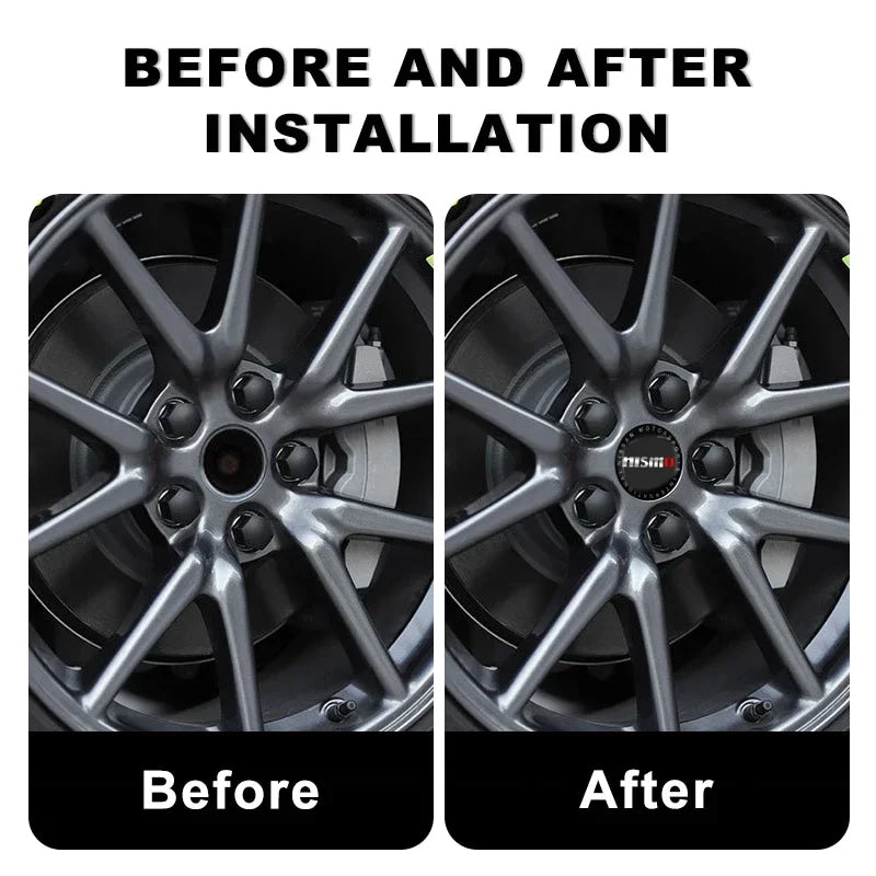 For Nismo Nissan Almera Tiida Sunny QASHQAI Skyline Juke X-TRAI 4pcs 56/60mm Car Wheel Center Covers Badge Hub Cap Accessories