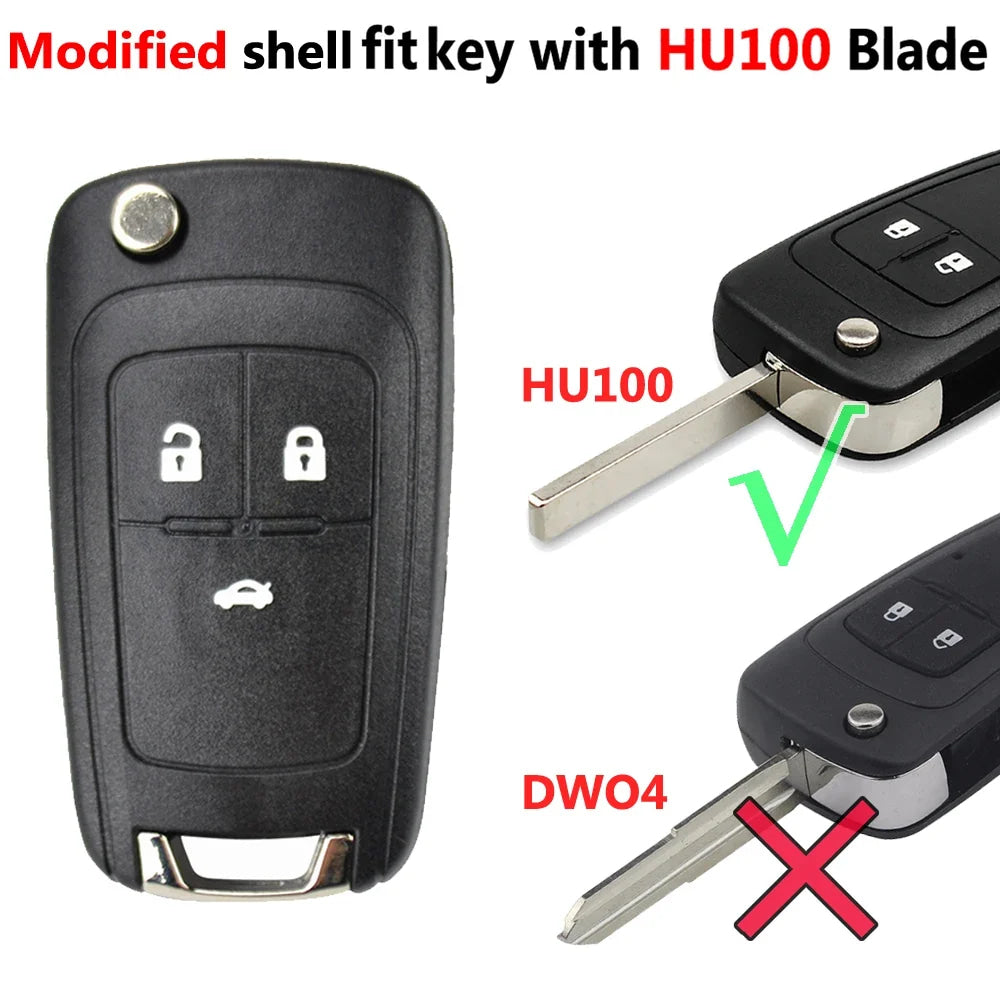 Modified Car Remote Key Shell Case For Chevrolet Cruze Aveo Orlando Lova Epica Spark Camaro Impala Sail Replacement Case