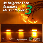 4Pcs 6Pcs Front Grille LED Lights For Toyota Land Cruiser Prado 150 120 Amber DRL Daytime Running Warning Grill Lamps