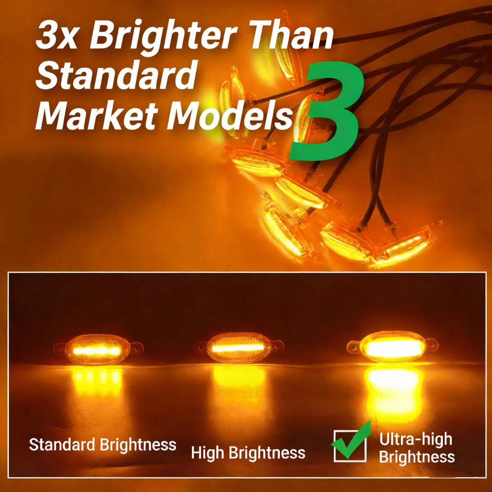 4Pcs 6Pcs Front Grille LED Lights For Toyota Land Cruiser Prado 150 120 Amber DRL Daytime Running Warning Grill Lamps