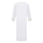 Men s Traditional Moroccan Kaftan Robe with Intricate Gold Embroidery Long Sleeves and Loose Fit for Ethnic Style Costume