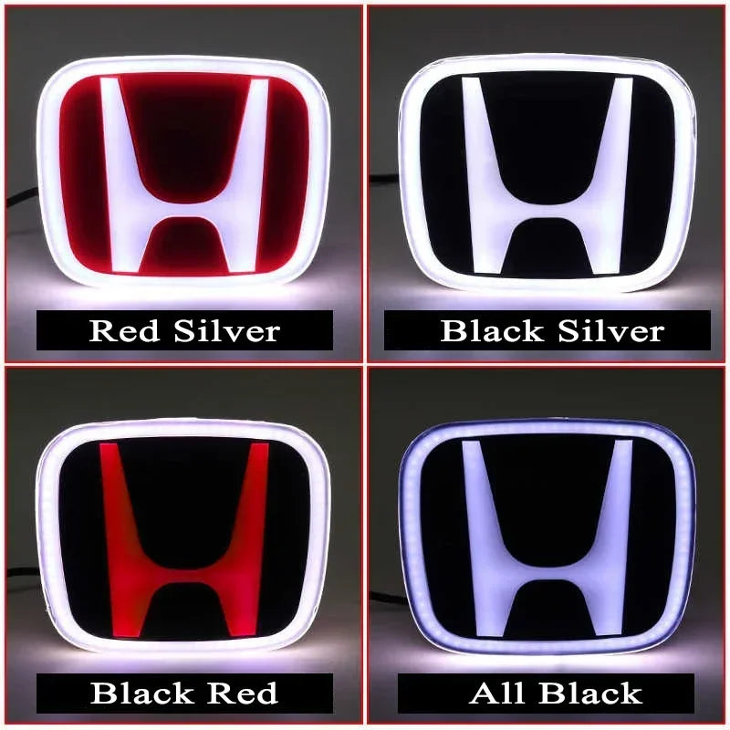 For Honda Accord Civic Odyssey CRV Inspire Amaze Vezel PMMA LED Car Emblem Sticker Front Rear Trunk Light Badge Accessories