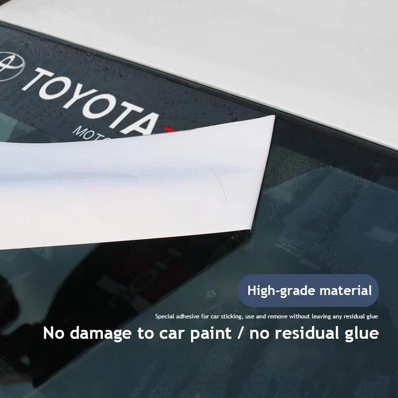 Car Front and Rear Windshield Reflective Stickers Car Styling For Toyota Hilux Aygo Yaris Ractis Corolla Camry CHR Auris Tacoma