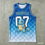 Basketball Jersey Pikachu Charizard Eevee Anime Tank Top Loose Quick Drying Breathable Sportswear VEST Summer Men's Tank Top