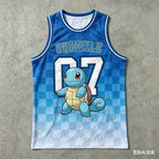 Basketball Jersey Pikachu Charizard Eevee Anime Tank Top Loose Quick Drying Breathable Sportswear VEST Summer Men's Tank Top