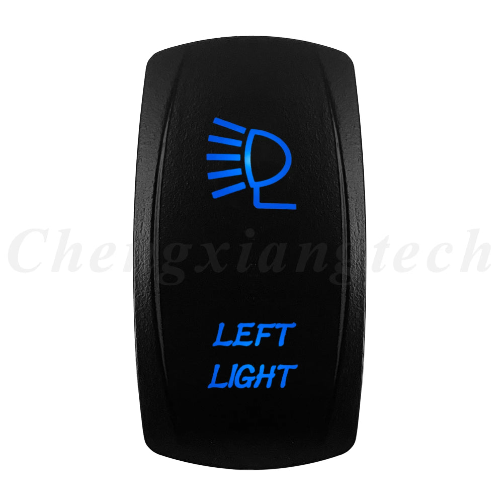 12V 20A Blue Led Car Boat Laser Rocker Switch ON OFF, (ON) OFF, ON OFF ON, (ON) OFF ON, (ON) OFF (ON) Waterproof