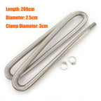 60cm 100cm 120cm 150cm 200cm 250cm 300cm Air Diesel Parking Heater Stainless Steel Exhaust Pipe Tube Gas Vent Hose Car Truck VAN
