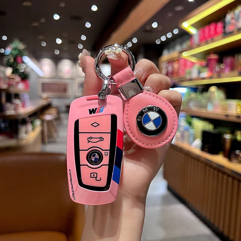 M-Power Logo Car Key Case Cover For BMW 530i 550i 320i 1 2 3 4 5 Series 118i 225i M240i F20 F21 F30 F31 F25 F01 F02 Accessories