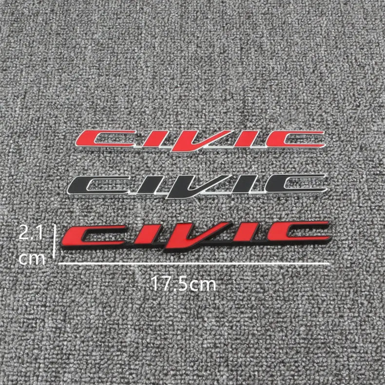 Car Emblem Decals VTEC IVTEC Metal Badge Sticker Accessories For Civic cb400 i-VTEC vfr800 cb750 Accord Odyssey CRV Pilot FIT