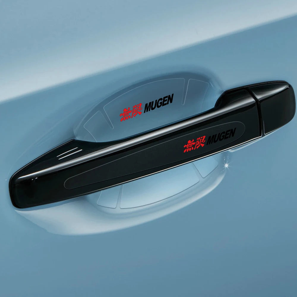 4/8Pcs Car Accessories Door Handle Badge Door Bowl Trim Sticker For Honda Mugen Accord Civic Vezel Jazz City HRV Insight