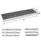 For MINI Cooper R56 Clubman Clubvan R55 Convertible R57 Coupe R58 Roadster R59 Pollen Cabin Air Conditioning Filter 64319127516