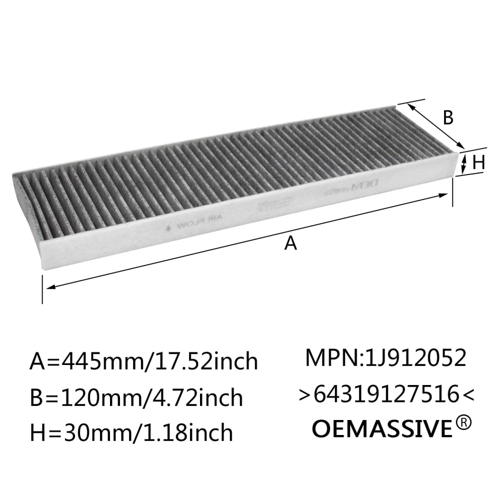 For MINI Cooper R56 Clubman Clubvan R55 Convertible R57 Coupe R58 Roadster R59 Pollen Cabin Air Conditioning Filter 64319127516