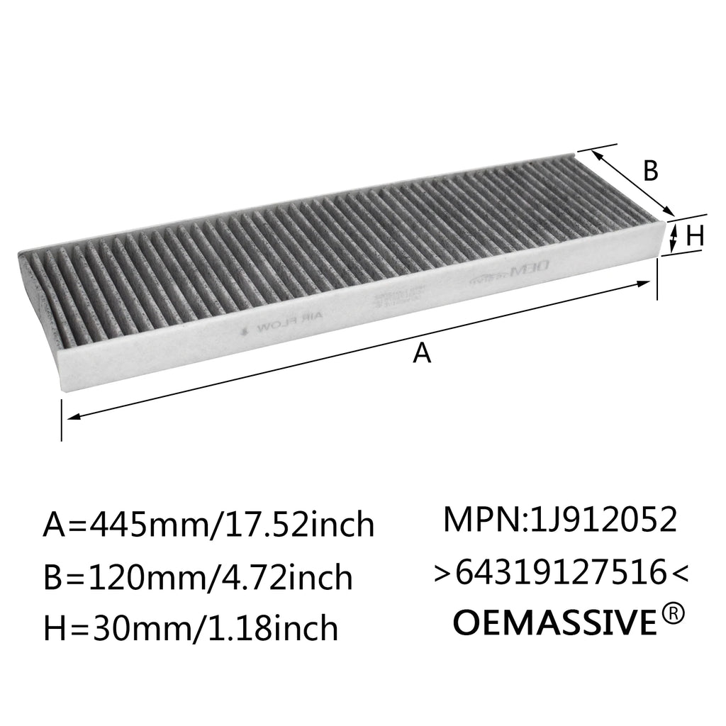 For MINI Cooper R56 Clubman Clubvan R55 Convertible R57 Coupe R58 Roadster R59 Pollen Cabin Air Conditioning Filter 64319127516