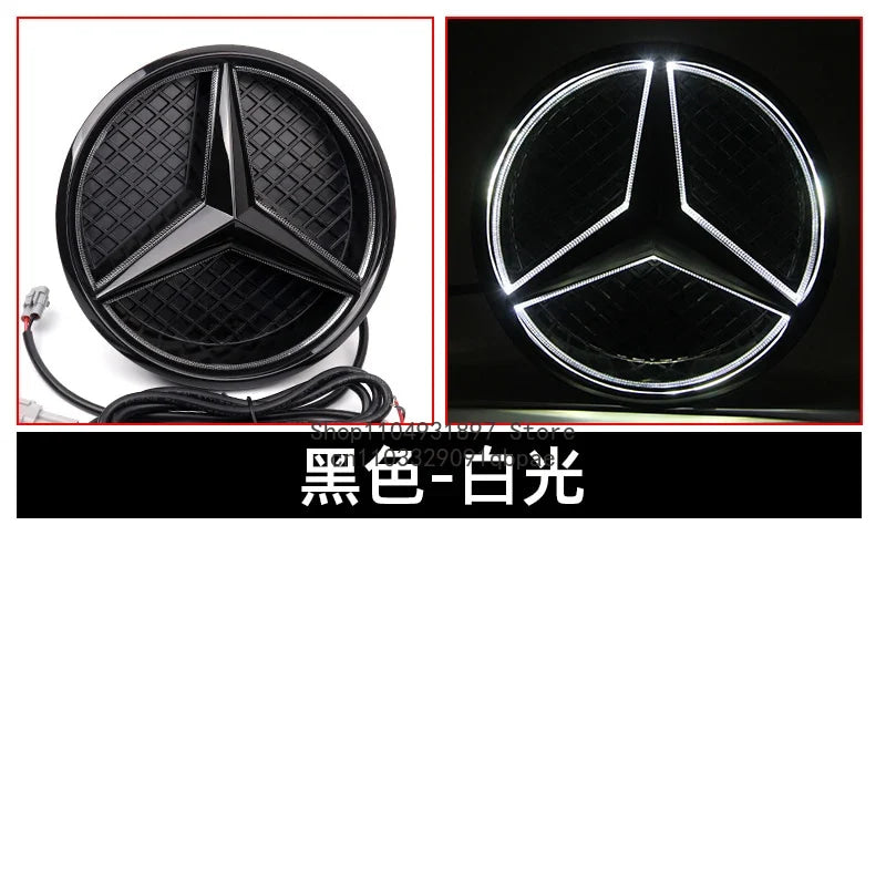 Grid LED light Front Grilled Embelm badge For W204 W205 W213 W253 C-Class E-Class GLC C E 180 200 250 300 350 43 63 4MATIC
