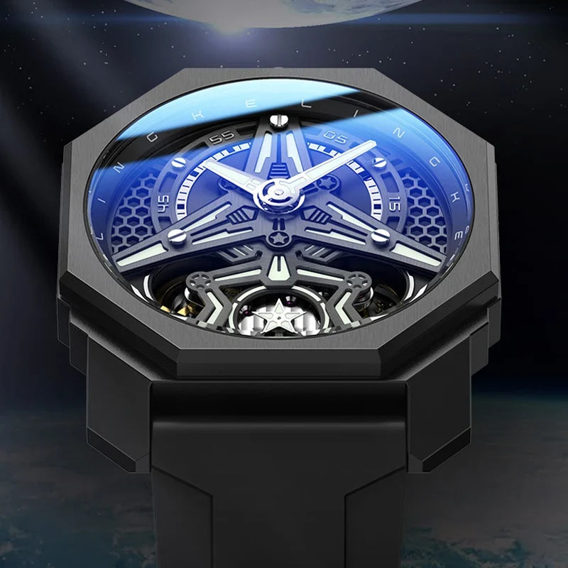 PAGANI DESIGNS Reloj mecánico para hombre, relojes deportivos automáticos de lujo para hombre, Reloj de pulsera resistente al agua de acero inoxidable, Relojes
