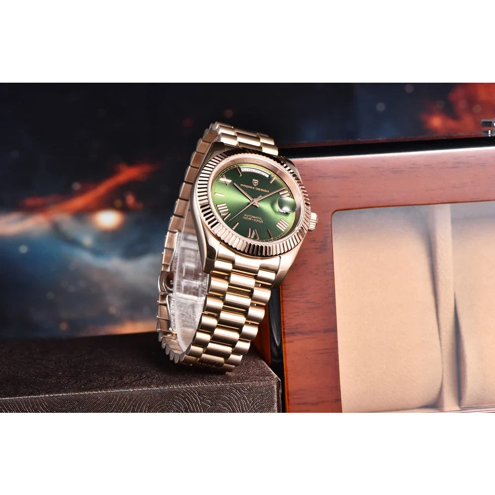 2025 New PAGANI DESIGN Men's Watch DD36 Rose Gold Luxury Automatic Watch For Men Mechanical Wristwatches Sapphire Mirror Clock