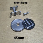 Metal 45/60mm Car Front Emblem Badge Modified Bonnet Hood Rear Trunk B Logo for BRABUS W220 C E S W203 W204 W205 W254 W210 W211