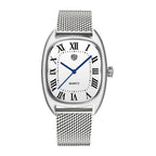 RollsTimi 2026 New Men's Watches Top Brand Luxury Oval Quartz Watch For Men Fashion Watch Man Waterproof VH31 Clock Gift Leathe