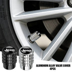 4Pcs Car Emblem Valve Cap Wheel Valves Dust Cover Tire Accessories For Jeep Wrangler Renegade Compass Gladiator Cherokee JL JK