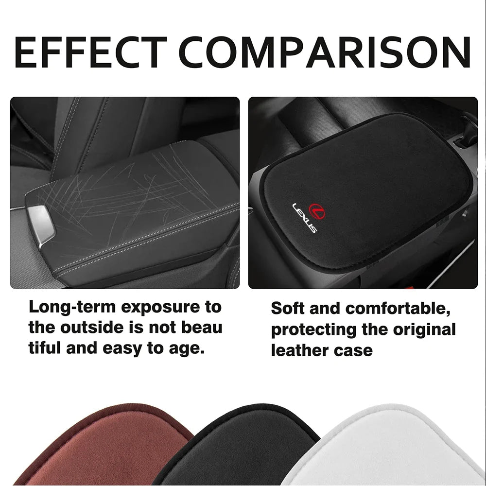 Car Fur Anti-slip Armrest Pad Cover Protective Mat Auto Accessories For Lexus LS LC IS350 ES300h ES300 IS250 IS220d NX350h GS350