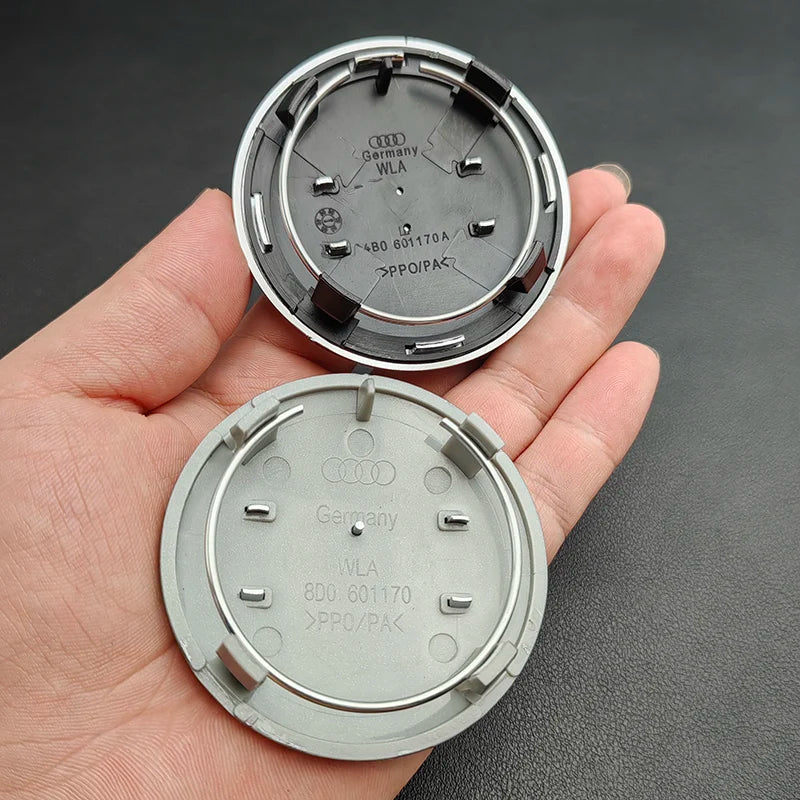 4pcs 60mm 61mm 68mm  Audi Hub Caps Car Wheel Center Caps  For Audi A1 A2 A3 A4 A5 A6 A7 A8 S3 S6 Q3 Q5 Q7 Accessories