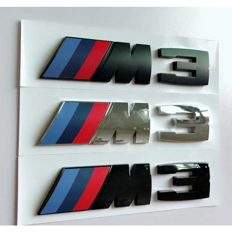 Suitable For BMW Group M3 Emblem Standard Trunk Tail Standard ABS Logo Sticker For BMW E30 E46 E36 E90/E92/E93 F80 GTS CRT CSL
