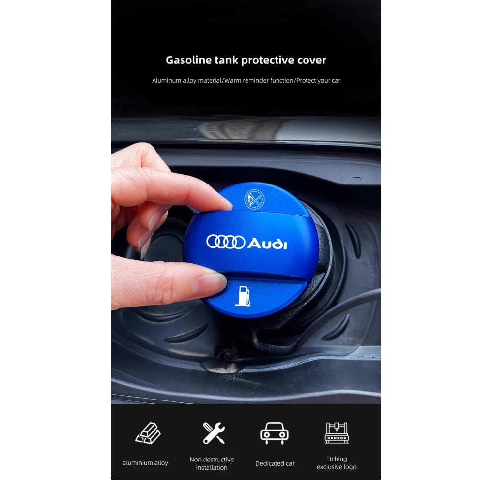 Car Sticker For Audi SLINE S3 TT Series Special Aluminum Alloy Fuel Tank Cap Refuel Box Trim Cover Auto Exterior Modification