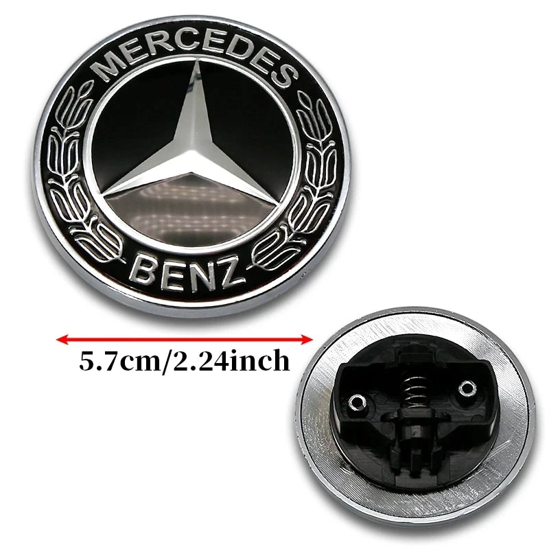 57mm Hood Star Emblem Cover Badge for Mercedes Benz W203 W204 W212 W213 W221 W222 C E S Class Car Exterior Accessory