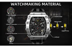TSAR BOMBA Watch for Men Luxury Brand Tonneau Design Waterproof Clock Stainless Steel Wristwatch Fashion Rectangle Mens Watch
