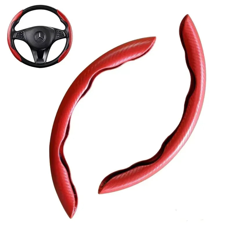 Universal Non-Slip Carbon Fiber Car Steering Cover Steering Wheel Booster Cover for Car Anti-skid Accessories